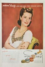 1942 Coty Air Spun makeup Vintage Ad Natural beaut picture