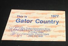 Signed by # 89 Wes Chandler 1977  FLORIDA GATORS Football Game Ticket Stubs picture
