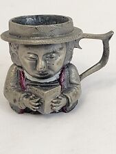 Mini Pewter Stein Beer Mug Toby Sculpture/ Figurine Possibly by R. Wheeler  B23 picture