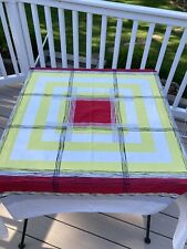 Amazing Vintage Retro Four  Color Tablecloth Very Kitchy Geometric Design picture