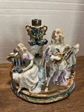 Antique German Bisque Figurine Lamp Courting Couple Marked Germany 5746 picture