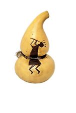GOURD COCO PELLI FLUTE HANDMADE PETROGLYPH STYLE ENGRAVED AUTHENTIC NATIVE ART picture