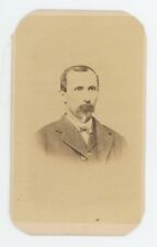 Antique CDV Circa 1870s Rugged Man With Goatee Beard Wearing Suit Allentown, PA picture