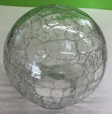 Vintage Clear Crackle Glass Globe Lamp Ceiling Light 3 1/4” Fitter picture
