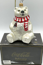 1996 Kurt S Adler Komozja Polonaise Coca-Cola Polar Bear Ornament Poland Box picture
