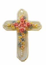 LLADRÓ Floral Porcelain Cross part of White Rosary Cross Set Replacement picture