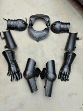 Medievil Knight Functional Black Metal Armor Adult picture