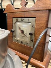 Vintage Bakelite Wooden Art Deco General Electric Tune-A-Larm Clock Timer runs picture
