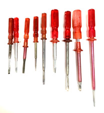 9 vintage Quick Wedge screwdrivers picture