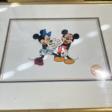 Walt Disney Framed Minnie Loves Mickey Rare Serigraph 1935 Magical Vintage Aged picture