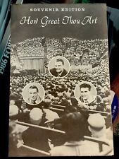 Billy Graham 1955 Crusade Souvenir Edition HOW GREAT THOU ART RARE Fold-Over picture