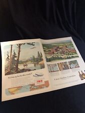 Vintage print advertising: magazine centerfold with 4 advertisements picture
