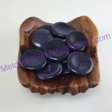 MeldedMind One (1) Blue Goldstone Thumb Palm Stone Smooth Worry Pocket 559 picture