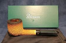 Peterson's Block Meerschaum 606s Rusticated Pot Tobacco Pipe W/P-Lip Stem 1960's picture