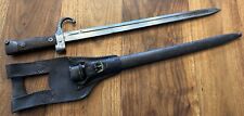 PRE WWI-FRENCH M1892 BERTHIER BAYONET WITH SCABBARD AND LEATHER FROG picture
