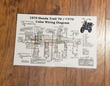 1979  Honda Trail CT70 - Color Laminated Wiring Harness Diagram 11x17 picture