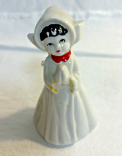 Vintage Porcelain Dutch Girl With Praying Hands Bell. Painted. picture