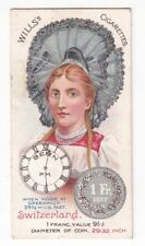 1908 Trade Card of TIME & MONEY Card in SWITZERLAND Swiss Franc picture