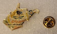 West Virginia State Flag Map lapel pin  picture