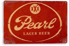 PEARL LAGER TIN SIGN 11X8 REPRODUCTION BEER ADVERTISEMENT BAR PUB GARAGE picture