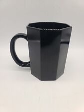 Vintage Coffee Mug Arcoroc Octime Octagon Black Glass France Replacement Mug picture