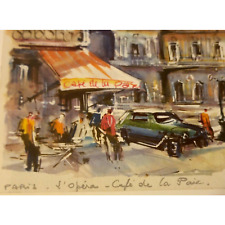  VINTAGE MARIUS GIRARD PARIS CAFE DE LA PAIX. Postcard. Posted in 1965.  picture