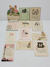 Vintage Birthday Card Lot of 12 features Young Children Boys Girls Cute Drawings picture