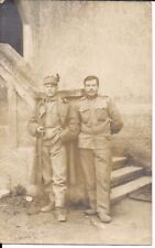 RPPC WWI German or Austrian Soldiers, Smoking, Uniforms, KuK, 1914-18 Portrait picture