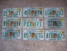 Old Vintage Expired Florida Sunshine State Orange Blossom License Plates Tag Lot picture