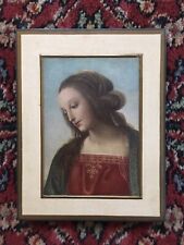 Vintage Italian Florentine Virgin Mary 1940’s Art 1970’s Plaque Excellent  picture