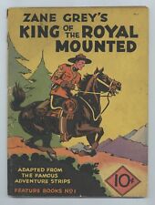 Zane Grey's King of the Royal Mounted Feature Book #1 FR/GD 1.5 1937 picture