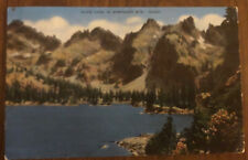 Vintage Linen Postcard, Alice Lake in Sawtooth Mts. Idaho, E.C. Kropp picture