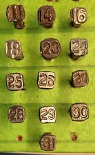 13 different Big 4 Railroad square steel date nails 1911-1931 picture