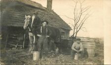 Agriculture Farm Rural Horses Men 1908 RPPC Photo Postcard 20-8980 picture