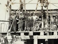 2M Photograph 1938 Group Photo Men Working On Oil Rig Harbor City 1928 picture
