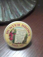 Vintage 1900s Buster Brown Bread Dog Girl Pinback Pin picture