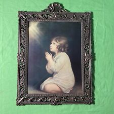 Sir Joshua Reynolds, The Infant Samuel, Antique Convex Glass Picture Frame picture