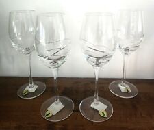 Waterford Crystal Ballet Ribbon White Wine Glass Goblet 142832 NEW w Tag Set 4 picture
