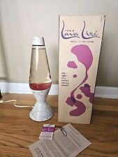 Vintage Lava Lite Squiggle Aristocrat Lava Lamp Red And Clear 1960s W/Orig Box picture