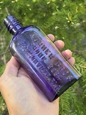 C.1900 Beautiful Amethyst Jacksonville Florida Flask☆ Purple Hurner Bros FL.... picture