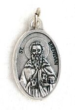 ST BRENDAN of IRELAND Catholic Patron Saint Medal oxidized silver nickel picture