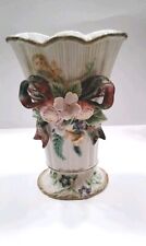 Fitz and Floyd Floral Vase Woodland Spring 10 Inches Tall picture