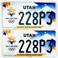 2002 United States Utah Olympic Winter Games Passenger License Plate 228P3 picture