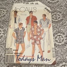 Vtg Mccalls 1980s Mens Miami Vice Shirt Shorts Casual Sewing Pattern Large I1:1 picture