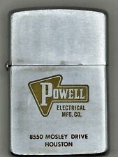 Vintage 1965 Powell Electrical Advertising Chrome Zippo Lighter picture