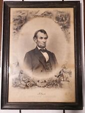 Original Abraham Lincoln Engraving By J.C. Buttre (Photo By  Brady) Period Frame picture