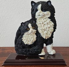 Tuxedo Cat Statue, pets, animals, plaques, kittens, black and white, vintage picture
