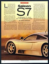 2001 Saleen S7 Mid-Engine Coupe Road Test Technical Data Review Article picture