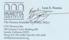 SECRETARY OF DEFENSE LEON PANETTA SIGNED BUSINESS CARD picture