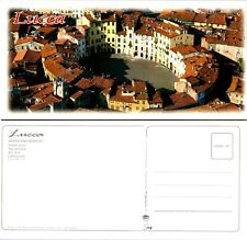 Italy Tuscany Lucca Aerial View of Roman Amphitheater & Town Vintage Postcard picture